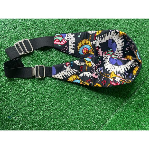 Goofey Disney Balancine 100% Silk cummerbund great graphic print musical theme - Picture 3 of 6